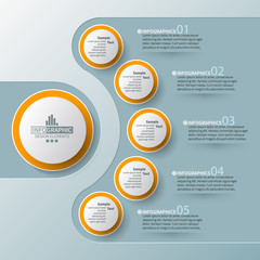 Abstract 3D Paper Infographics