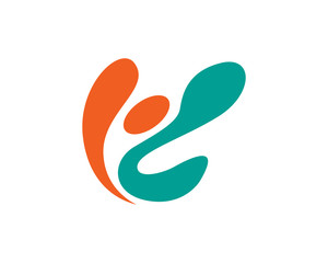 People Logo Template Design Vector, Emblem, Design Concept, Creative Symbol, Icon