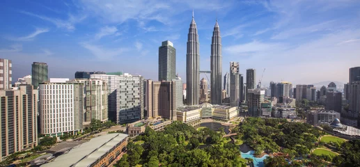 Photo sur Plexiglas Kuala Lumpur Paysage urbain de la ville de Kuala lumpur