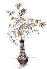 Bouquet of dry plants
