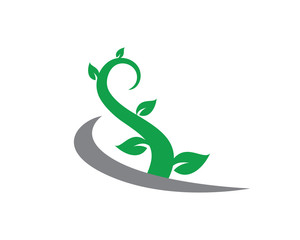 Eco Leaf Logo Template Design Vector, Emblem, Design Concept, Creative Symbol, Icon