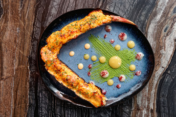 Grilled crab legs, gourmet food