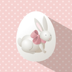 Happy Easter background with rabbit