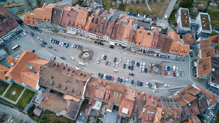 Stadtzentrum von Aarberg, Schweiz