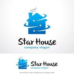 Fototapeta premium Star House Logo Template Design Vector, Emblem, Design Concept, Creative Symbol, Icon