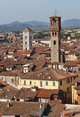 Fototapeta premium View of city of Lucca, Italy