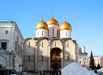 Fototapeta na wymiar Photo of the Assumption Cathedral in the Moscow Kremlin