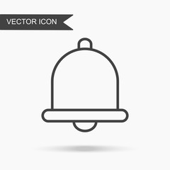 Modern and simple vector illustration of notification icon. Flat image with thin lines for application, website, interface, business presentation, infographics on white isolated background