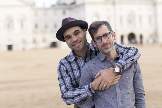 Young Gay Couple Hugging Each Other