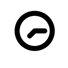 Clock icon in trendy flat style isolated on background