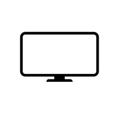 PC Icon vector. Simple flat symbol. Desktop Computer sign