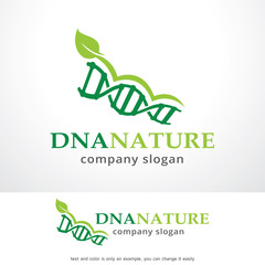 DNA Nature Logo Template Design Vector, Emblem, Design Concept, Creative Symbol, Icon