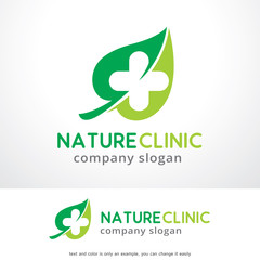 Nature Clinic Logo Template Design Vector, Emblem, Design Concept, Creative Symbol, Icon