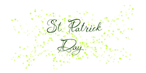 Vector illustration of Happy Saint Patrick's Day. Hand drawn typography badge.