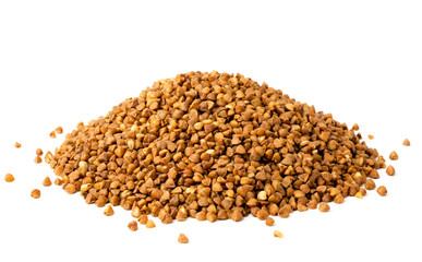 A bunch of buckwheat on a white