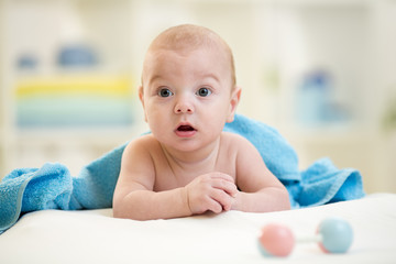 cute baby boy laying down