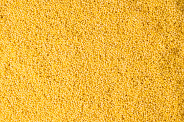 Yellow millet. The view from the top.
