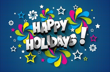 Happy Holidays greeting card design vector illustration