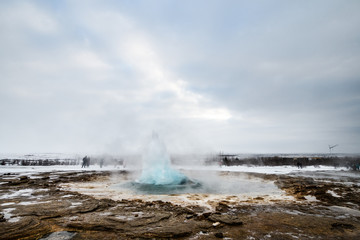 Fototapeta na wymiar hot spring geyser in iceland
