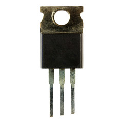 Powerful transistor close-up isolated on white background. Electronic components