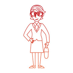 Business woman cartoon vector illustration graphic design