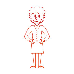 Business woman cartoon vector illustration graphic design