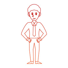 Businessman with suit cartoon vector illustration graphic design