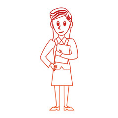 Business woman cartoon vector illustration graphic design