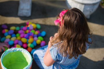 Girl Easter egg Hunt