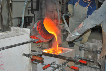 Casting a metal sculpture