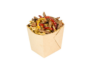 udon with seafood, with beef, with chicken, with vegetables