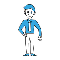 Fototapeta premium Businessman with suit cartoon vector illustration graphic design