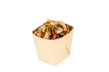 udon with seafood, with beef, with chicken, with vegetables