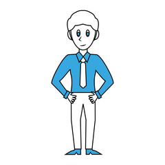 Businessman with suit cartoon vector illustration graphic design