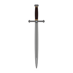 Sword medieval weapon vector illustration graphic design
