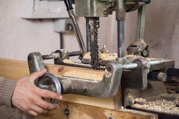 Carpenter working in workshop
