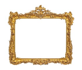 Golden frame for paintings, mirrors or photos