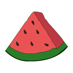 Watermelon fruit isolated vector illustration graphic design