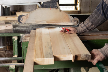 Carpenter working in workshop
