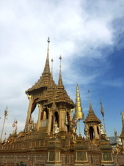 Fototapeta premium The goldren Merciful for King rama 9 - Thailand
