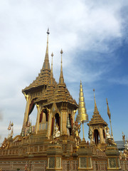Fototapeta premium The goldren Merciful for King rama 9 - Thailand