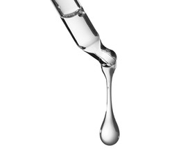 Liquid drop from laboratory glass Pipette