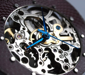 vintage watch machinnery macro close up detail