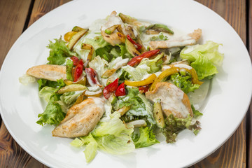 Caesar salad with chicken