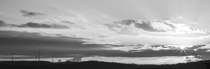 Fototapeta premium beautiful sunset panorama