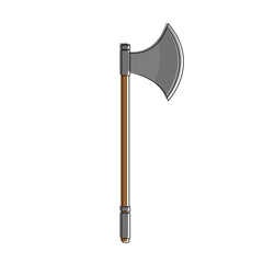 Axe medieval weapon vector illustration graphic design