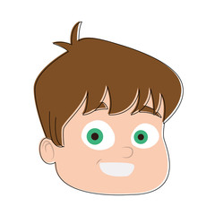 Cute boy cartoon vector illustration graphic design