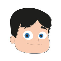 Cute boy cartoon vector illustration graphic design