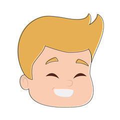 Cute boy cartoon vector illustration graphic design