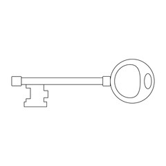 Medieval key symbol vector illustration graphic design